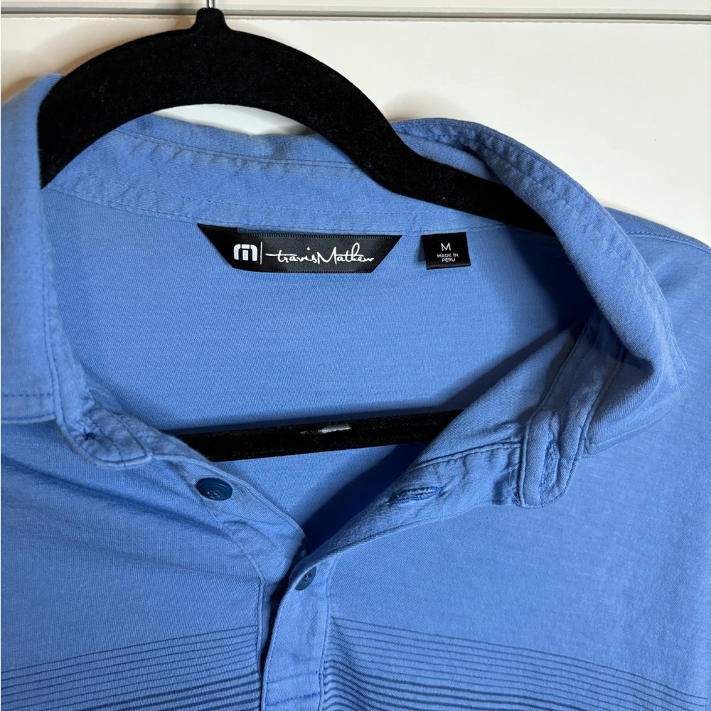 Travis Mathew Golf Polo shirt Blue Size Medium - Picture 3 of 4
